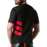 LEADER T-shirt en mesh LOADED Noir-Rouge